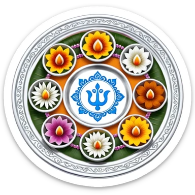 Tamil nadu Pooja thali sticker