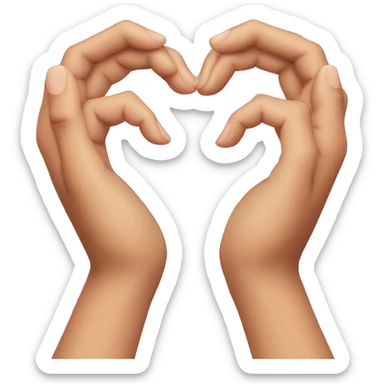 Gen z heart hands sticker