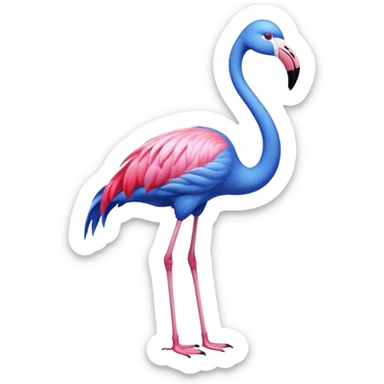Blue Flamingo sticker