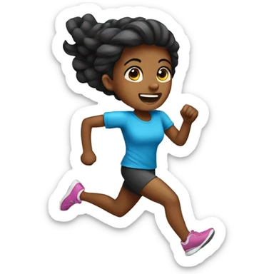 girl run  sticker