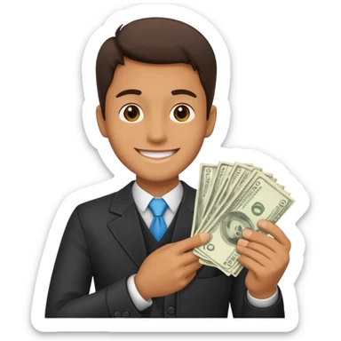 Man Flashing Money  sticker