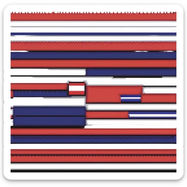 Thai flag with red, white, and blue horizontal stripes sticker