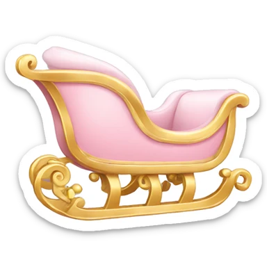 light pink sleigh sticker