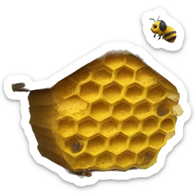 Bee hive on a tree sticker