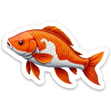 red koi fish sticker