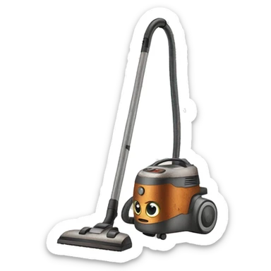 old broken and rusty vacuum cleaner sticker