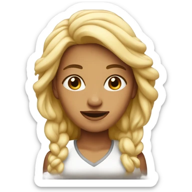 Well built woman sticker