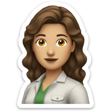 colombian Women Engineering with brown hair  sticker