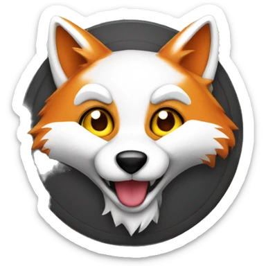 Gaming mascot fox sticker