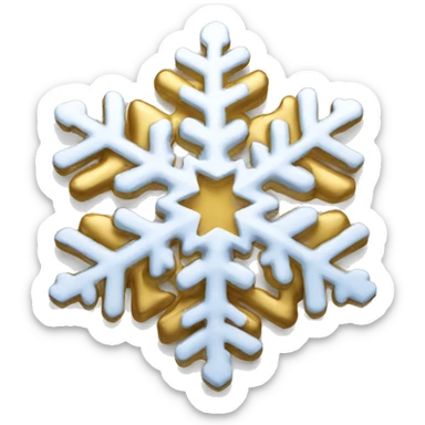 snowflake gold sticker