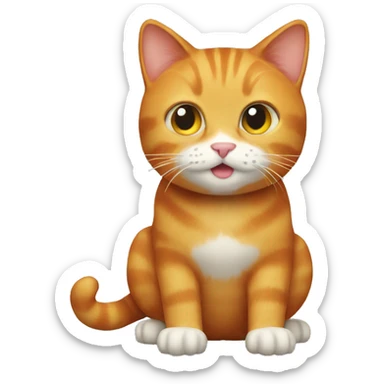 A ginger cat physics sticker