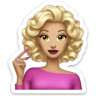 drag_queen_with_nail sticker