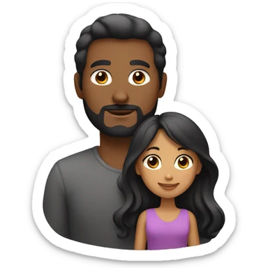 familia mujer pelo negro, padre e hijo pelo rubio sticker