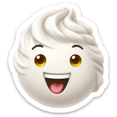 White and happy Merengue sticker