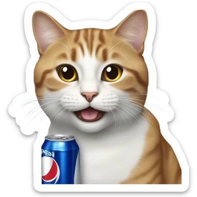 Pepsi cat sticker
