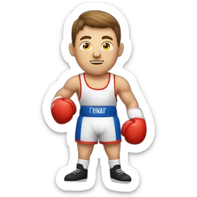 Boxing sportsman Russian 20 old sticker