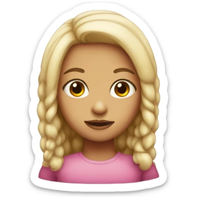 Girl with an extremely heavy head sticker