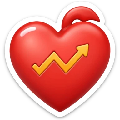 heart with addition sign on it sticker