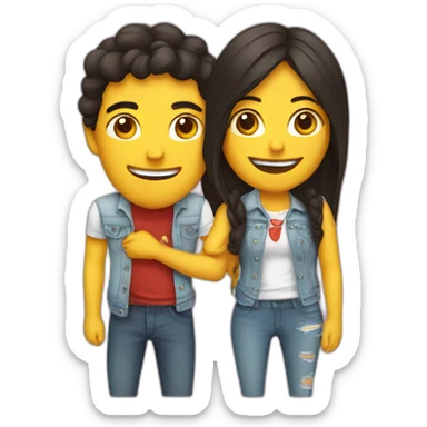 Couple-love-Colombian-music sticker
