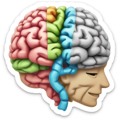 Two brains talking to each othe sticker