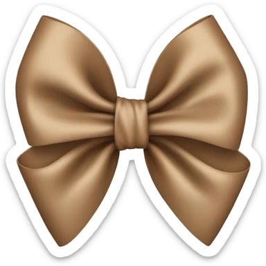 light brown bow sticker