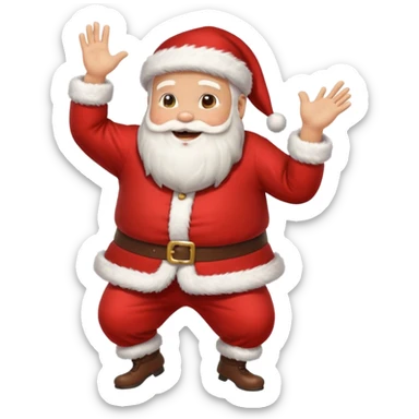 Santa Claus dancing butt sticker