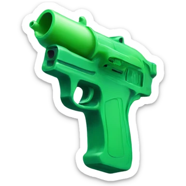 Green Water Pistol Emoji sticker