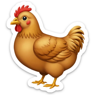Ein Huhn das down Syndrom hat und schielt sticker