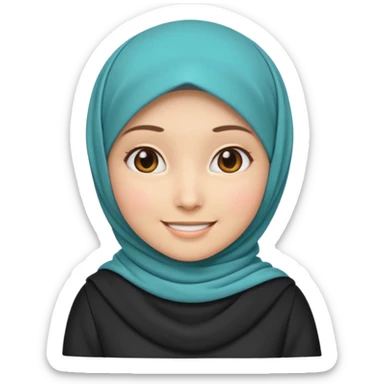 Standing up girl emoji, wearing a hijab sticker