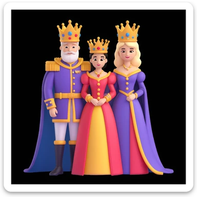 disney king and queen posing sticker