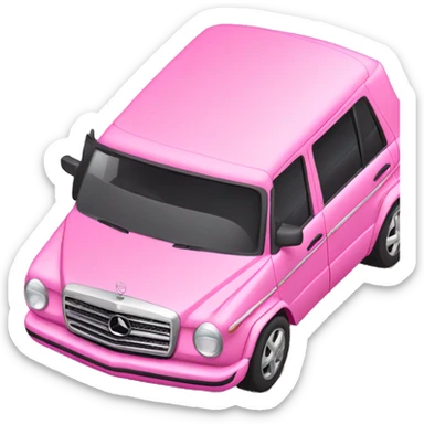 Pink Mercedes Benz  sticker
