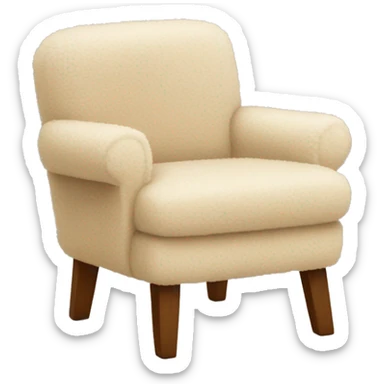 beige sherpa chair sticker