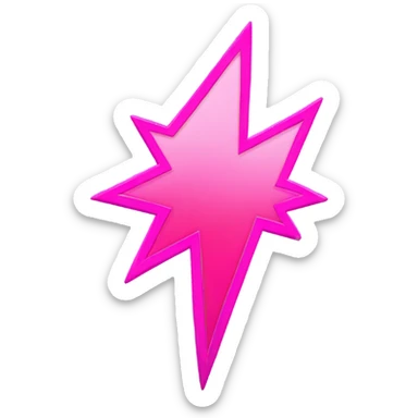 Pink lightning bolt sticker