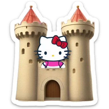 Hello kitty castillo de arena  sticker