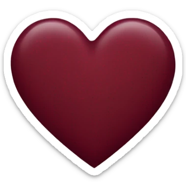 Burgundy heart sticker