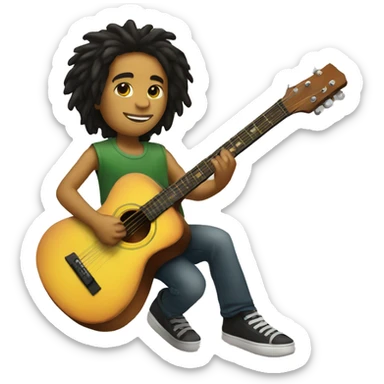 body Bob marley kid with guitar sticker