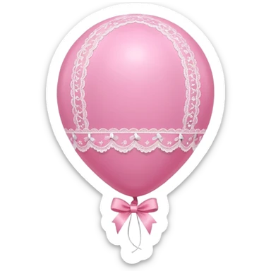 pink balloon with subtle wedding decorations sticker