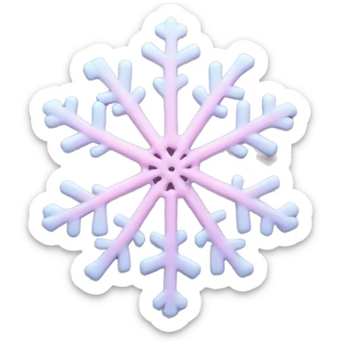 pastel pink snowflake  sticker