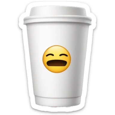 a takeaway coffee cup that says "white"a takeaway coffee cup that says "white" sticker