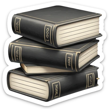 книги черно белый стиль sticker