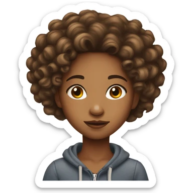 Mixed girl with pretty hair and a warm soul  sticker