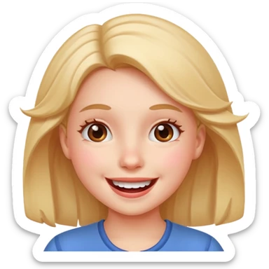 girl excited she got the job  sticker