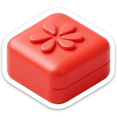 glossy red button, skeuomorphism style sticker