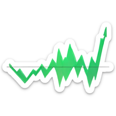stock chart going up sticker