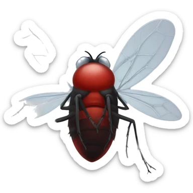 a midge (tiny fly) looking like a vampire) sticker