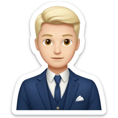 portrait of a stylish male  sticker