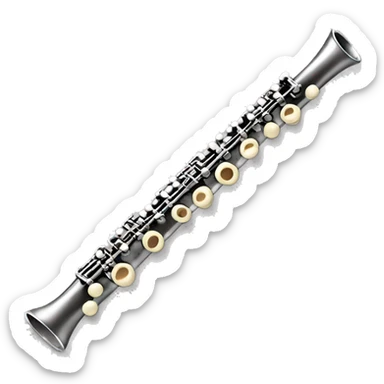 A flute that's slanted. With holes on one side, and a single hole for playing on the other. Make it sleek and sexy sticker