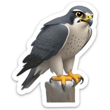 peregrine falcon depressed sticker