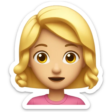 Girl shrugging sticker