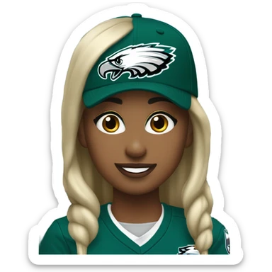 Laura as an eagles fan sticker
